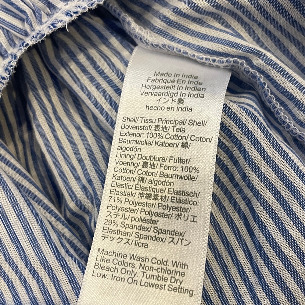 J. Crew Blue and White Striped Sleeveless Top - Picture 4 of 5
